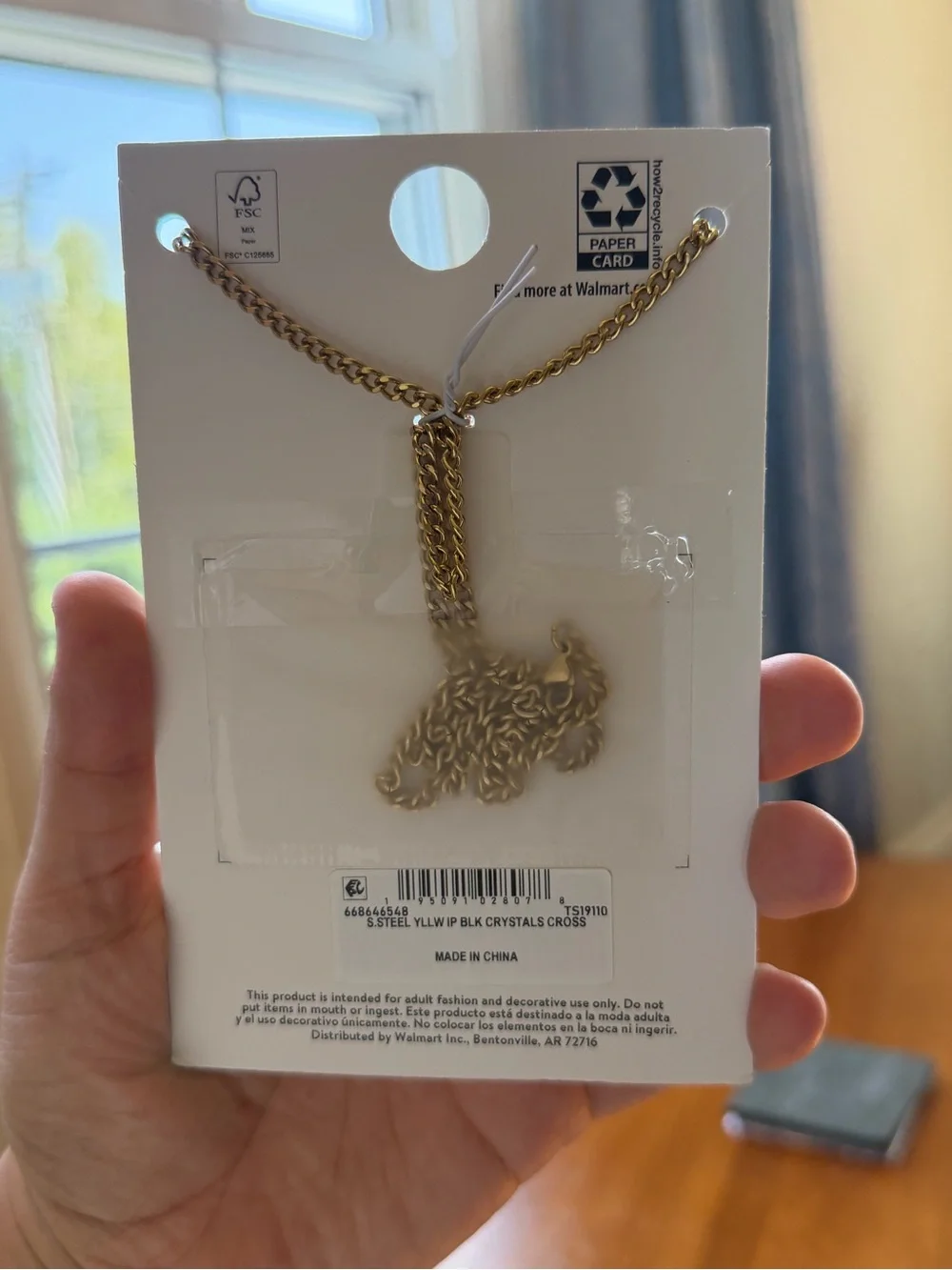 Bilieve by brilliance Men's Gold Cross Pendant Necklace